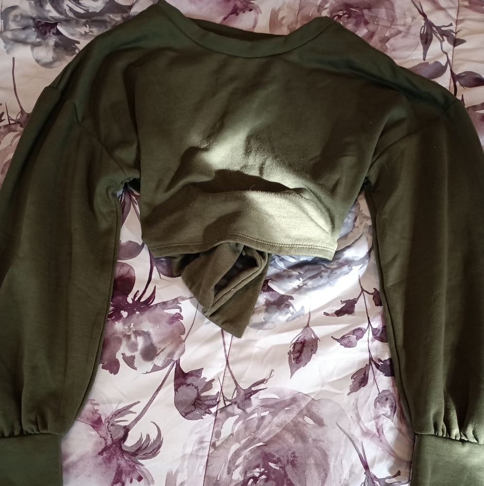 Olive green long sleeve shirt